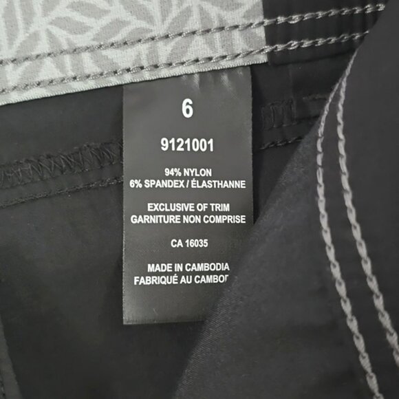 NWT Sierra Designs Women's Black Capri Tapered Active Pant Stretch Size 6 - Picture 9 of 15